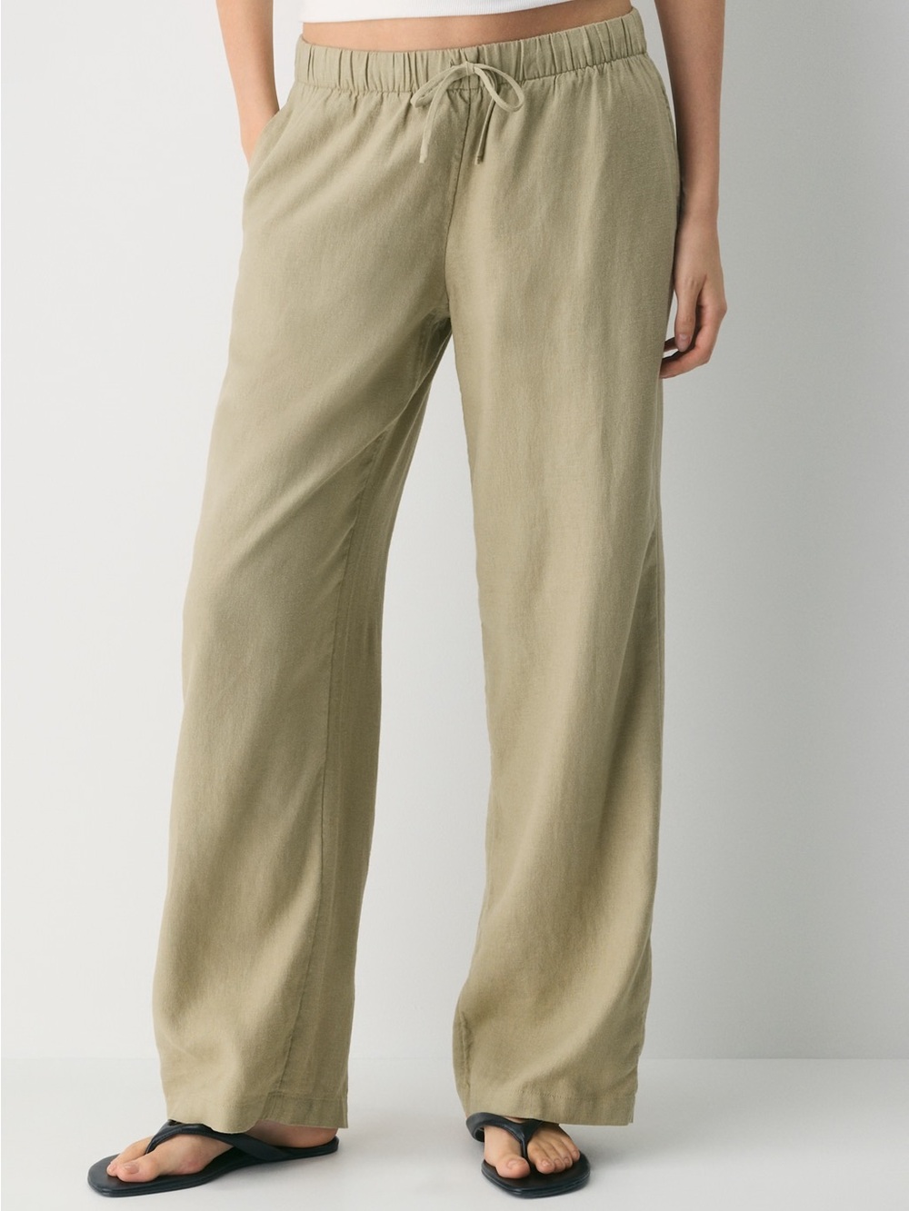 NWT Aritzia The Group by Babaton Sontag Linen Pant - Picture 2 of 4